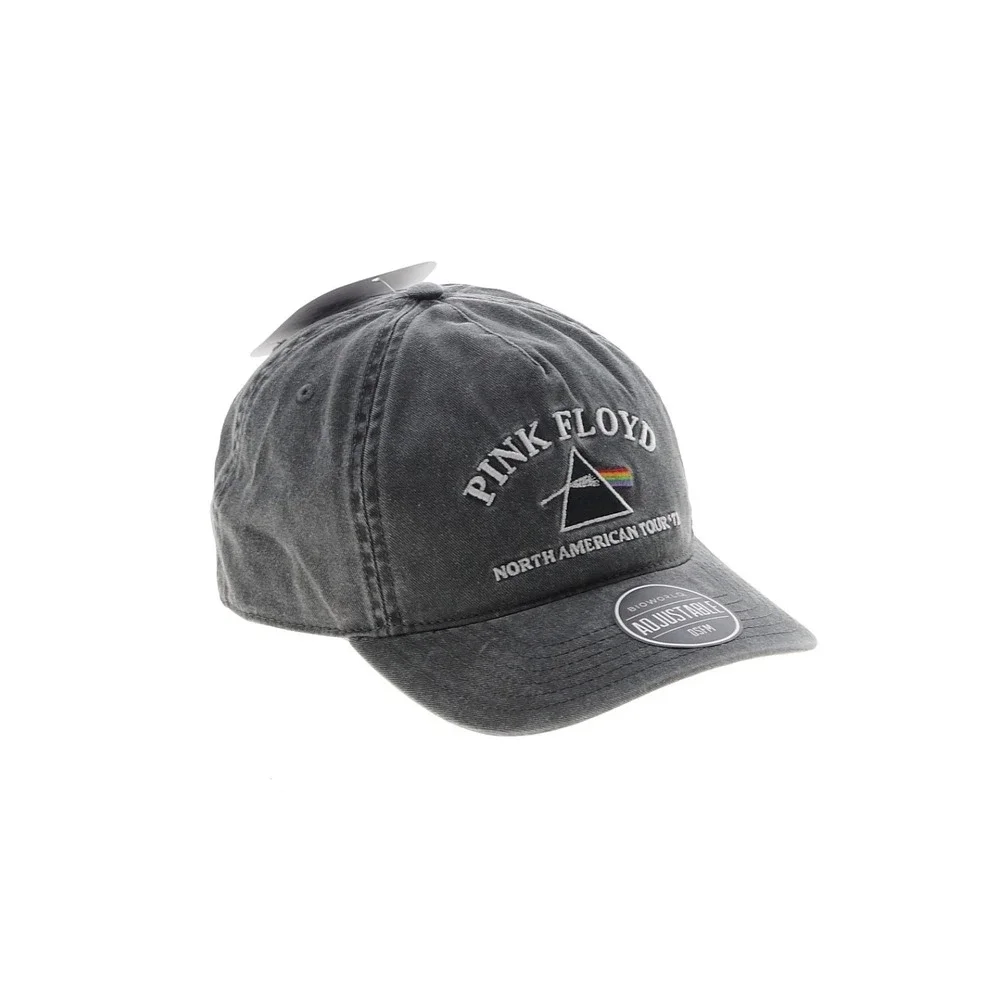 Pink Floyd North American Tour 72 Bioworld Adjustable Hat Gray Acid Wash Cap NWT